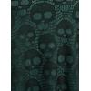 ROSE GAL Womens Plus Size Gothic Skull Lace Overlay Sleeveless Strap Tank Top(Green_1)