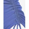 ROSE GAL Womens Plus Size Halter Backless Empire Waist Modest Boyshorts Tankini Swimsuit Set(Blue_3)