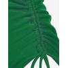 ROSE GAL Womens Plus Size Halter Backless Empire Waist Modest Boyshorts Tankini Swimsuit Set(Green_1)