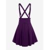 ROSE GAL Women’s Plus Size High Waist Tie Dress Gothic Lace A-Line Mini Tie Slip Dress(Purple)