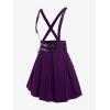 ROSE GAL Women’s Plus Size High Waist Tie Dress Gothic Lace A-Line Mini Tie Slip Dress(Purple)