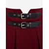 ROSE GAL Women’s Plus Size High Waist Tie Dress Gothic Lace A-Line Mini Tie Slip Dress(Red)