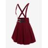 ROSE GAL Women’s Plus Size High Waist Tie Dress Gothic Lace A-Line Mini Tie Slip Dress(Red)