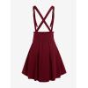 ROSE GAL Women’s Plus Size High Waist Tie Dress Gothic Lace A-Line Mini Tie Slip Dress(Red)