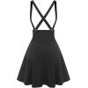 ROSE GAL Women’s Plus Size High Waist Tie Dress Gothic Lace Up Buckles Godet Hem A Line Suspender Skirt(Black-5)