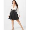 ROSE GAL Women’s Plus Size High Waist Tie Dress Gothic Lace Up Buckles Godet Hem A Line Suspender Skirt(Black-5)