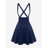 ROSE GAL Women’s Plus Size High Waist Tie Dress Gothic Lace Up Buckles Godet Hem A Line Suspender Skirt(Blue)
