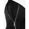 ROSE GAL Womens Plus Size Lace Up Zipper Crisscross Handkerchief Tank Top(Black_10)