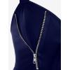 ROSE GAL Womens Plus Size Lace Up Zipper Crisscross Handkerchief Tank Top(Blue)