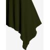 ROSE GAL Womens Plus Size Lace Up Zipper Crisscross Handkerchief Tank Top(Green_1)