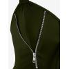 ROSE GAL Womens Plus Size Lace Up Zipper Crisscross Handkerchief Tank Top(Green_1)