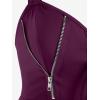 ROSE GAL Womens Plus Size Lace Up Zipper Crisscross Handkerchief Tank Top(Purple_3)