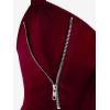 ROSE GAL Womens Plus Size Lace Up Zipper Crisscross Handkerchief Tank Top(Red)