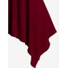 ROSE GAL Womens Plus Size Lace Up Zipper Crisscross Handkerchief Tank Top(Red)