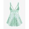 ROSE GAL Womens Plus Size Tribal Geo Print Crisscross Padded Boyshorts Tankini Swimsuit(Green_1)