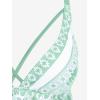ROSE GAL Womens Plus Size Tribal Geo Print Crisscross Padded Boyshorts Tankini Swimsuit(Green_1)