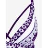 ROSE GAL Womens Plus Size Tribal Geo Print Crisscross Padded Boyshorts Tankini Swimsuit(Purple_1)
