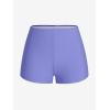 ROSE GAL Womens Plus Size Tribal Geo Print Crisscross Padded Boyshorts Tankini Swimsuit(Purple_3)