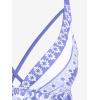 ROSE GAL Womens Plus Size Tribal Geo Print Crisscross Padded Boyshorts Tankini Swimsuit(Purple_3)