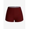ROSE GAL Womens Plus Size Tribal Geo Print Crisscross Padded Boyshorts Tankini Swimsuit(Red_1)