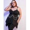 ROSE GAL Womens Plus Size Tunic Tops 2022 Fall Casual Long Sleeve T-Shirt Goth Shirt V Neck Loose Blouses Swing Tunic(Black_1)