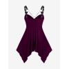 ROSE GAL Womens Plus Size Tunic Tops 2022 Fall Casual Long Sleeve T-Shirt Goth Shirt V Neck Loose Blouses Swing Tunic(Deep Purple)