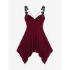 ROSE GAL Womens Plus Size Tunic Tops 2022 Fall Casual Long Sleeve T-Shirt Goth Shirt V Neck Loose Blouses Swing Tunic(Red)