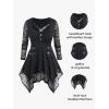 ROSE GAL Womens Plus Size Tunic Tops Fall Casual Long Sleeve T-Shirt Goth Shirt V Neck Loose Blouses Swing Tunic(Black_7)