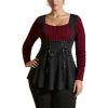 ROSE GAL Womens Plus Size Tunic Tops Fall Casual Long Sleeve T-Shirt Goth Shirt V Neck Loose Blouses Swing Tunic(Black_8)
