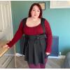 ROSE GAL Womens Plus Size Tunic Tops Fall Casual Long Sleeve T-Shirt Goth Shirt V Neck Loose Blouses Swing Tunic(Black_8)