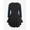 ROSE GAL Womens Plus Size Tunic Tops Fall Casual Long Sleeve T-Shirt Goth Shirt V Neck Loose Blouses Swing Tunic(Blue)