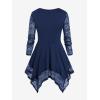ROSE GAL Womens Plus Size Tunic Tops Fall Casual Long Sleeve T-Shirt Goth Shirt V Neck Loose Blouses Swing Tunic(Blue_11)