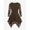 ROSE GAL Womens Plus Size Tunic Tops Fall Casual Long Sleeve T-Shirt Goth Shirt V Neck Loose Blouses Swing Tunic(Coffee)