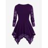 ROSE GAL Womens Plus Size Tunic Tops Fall Casual Long Sleeve T-Shirt Goth Shirt V Neck Loose Blouses Swing Tunic(Deep Purple)