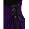 ROSE GAL Womens Plus Size Tunic Tops Fall Casual Long Sleeve T-Shirt Goth Shirt V Neck Loose Blouses Swing Tunic(Purple_1)