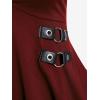 ROSE GAL Womens Plus Size Tunic Tops Fall Casual Long Sleeve T-Shirt Goth Shirt V Neck Loose Blouses Swing Tunic(Red)