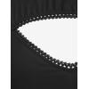 ROSE GAL Womens Plus Size Victorian Gothic Lace-up Layered Lace Trim Cutout Trumpet Sleeves Knee Length Dress(Black_1)
