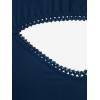 ROSE GAL Womens Plus Size Victorian Gothic Lace-up Layered Lace Trim Cutout Trumpet Sleeves Knee Length Dress(Blue)