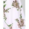 Rosegal Plus Size Women Floral Sundress Set Twisted Crop Top and Cottagecore Ruffles Floral Cami Dress(Coffee_1)
