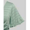 Rosegal Plus Size Women Floral Sundress Set Twisted Crop Top and Cottagecore Ruffles Floral Cami Dress(Green_1)