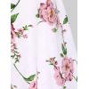 Rosegal Plus Size Women Floral Sundress Set Twisted Crop Top and Cottagecore Ruffles Floral Cami Dress(Pink_2)