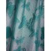 Rosegal Plus Size Womens V Neck Butterfly Lace Overlay Lace-up 2 in 1 Blouse Short Flutter Sleeve Flowy Top(Green_1)