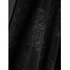 Rosegal Women Plus Size Gothic Sleeveless Dress Rose Floral Lace-up Layered Handkerchief Hem Midi Swing Dress(Black)
