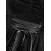 Rosegal Women Plus Size Gothic Sleeveless Dress Rose Floral Lace-up Layered Handkerchief Hem Midi Swing Dress(Black)