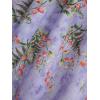 Rosegal Women Plus Size Summer Cold Shoulder Floral Sundress Ruffle Split Hem Cottagecore Maxi Flowy Vacation Dress(Light Purple)