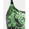 Rosegal Womens Plus Size Curve Butterfly Padded Boyleg Modest Tankini Swimsuit(Green_1)