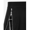 Rosegal Women’s Plus Size Gothic Mini Skirt Plaid Zipper Mini A Line Skirt Blue(Black)