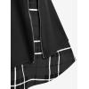 Rosegal Women’s Plus Size Gothic Mini Skirt Plaid Zipper Mini A Line Skirt Blue(Black)