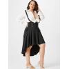 Rosegal Women’s Plus Size Gothic Mini Skirt Plaid Zipper Mini A Line Skirt(Black-5-11)