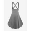 Rosegal Women’s Plus Size Gothic Mini Skirt Plaid Zipper Mini A Line Skirt(Gray)